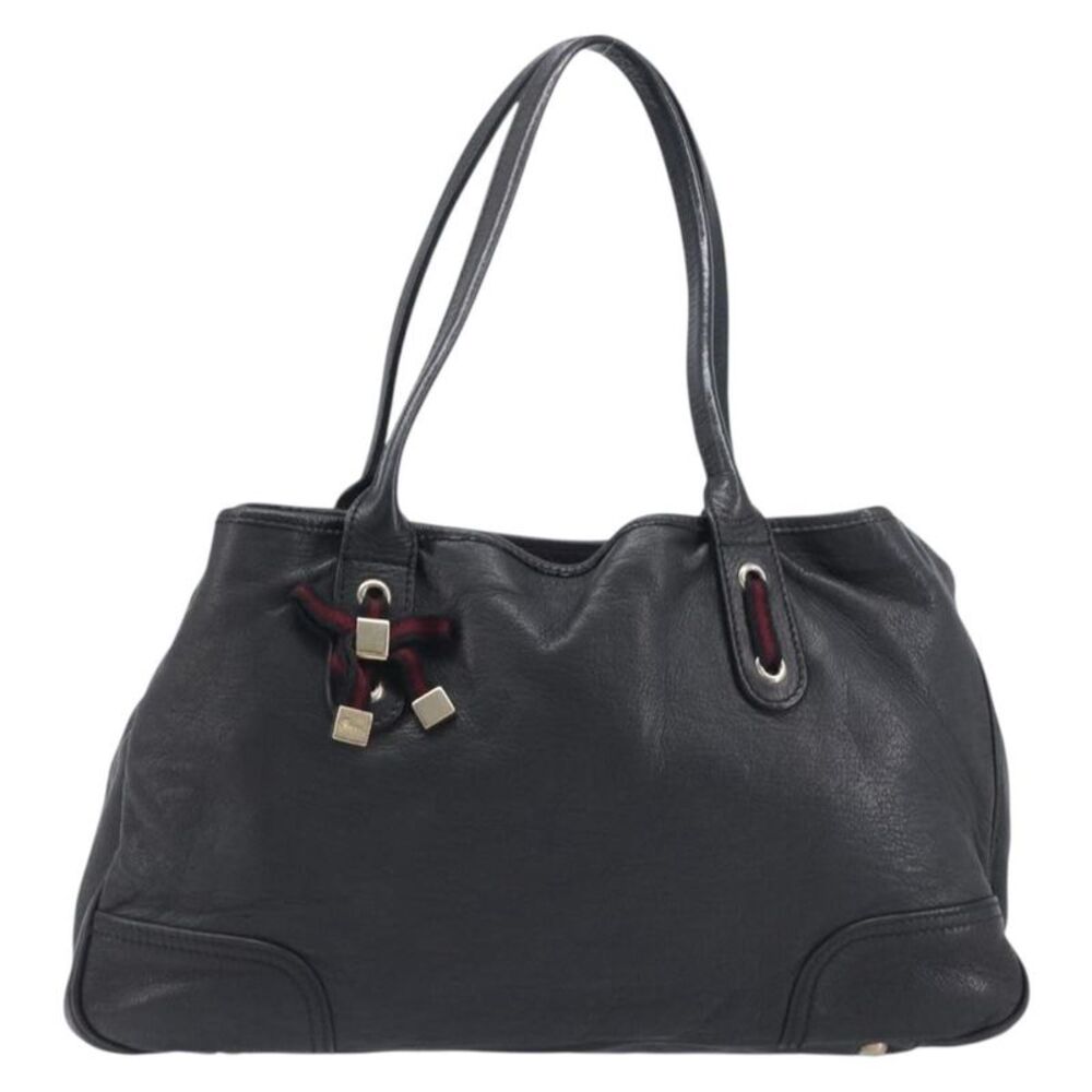 Gucci Princy Leather Black Leather Tote Bag Bag